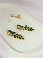Серьги "Изумрудное соцветие" (В10) 18790