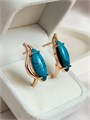 Серьги "Грация бирюзы" (Б4) 18809