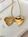 Комплект цепочки с кулоном "Золотое сердце" 18989