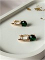 Серьги "Изумрудный шик" (А5) 19060