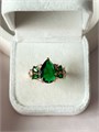 Кольцо "Изумрудное счастье" 19074