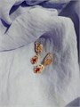 Серьги "Алые лепестки" (Б4) 19165