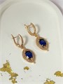 Серьги "Сверкающий сапфир" (Б6) 19231