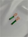 Серьги "Лучи изумруда" (А4) 19300