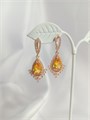 Серьги "Царский цитрин" (А4) 19304