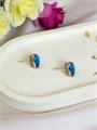 Серьги "Голубые сердца" (В10) 19588 - фото 141945