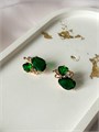 Серьги "Чарующий изумруд" (Б3) 19627