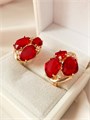 Серьги "Великолепный гранат" (В3) 19683