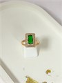 Кольцо "Изумрудная классика" 19684