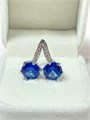 Серьги "Сапфировое небо" 19745