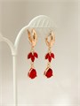 Серьги "Рубиновый дождь" (А1) 19759