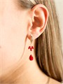 Серьги "Рубиновый дождь" (А1) 19759