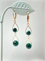 Серьги "Малахитовые капли" (А1) 19806