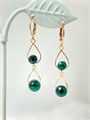 Серьги "Малахитовые капли" (А1) 19806