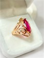 Кольцо "Рубиновая любовь" 19817