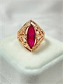 Кольцо "Рубиновая любовь" 19817