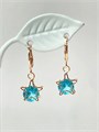 Серьги "Бирюзовые звездочки" 19876