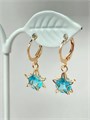 Серьги "Бирюзовые звездочки" 19876