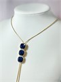 Колье  "Сапфировые кристаллы"" 19956