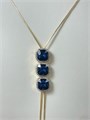 Колье  "Сапфировые кристаллы"" 19956
