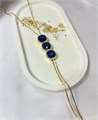 Колье  "Сапфировые кристаллы"" 19956