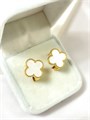 Серьги «Перламутровый клевер» 20054