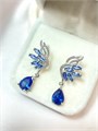 Серьги "Сапфировые крылья" 20134