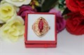Кольцо из Дубайского золота  "Рубиновый дар" - фото 37894