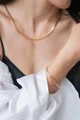Набор цепь+браслет "Косичка" 0,6 см (Ж2) 5634