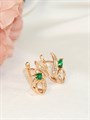 Серьги "Изумрудное счастье" (Б6) 13828