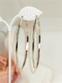 Серьги-кольца "Серебряные грани" (7,0 см) (А10) - фото 95920