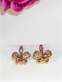 Серьги  "Хрустальные бабочки" (Г6) 14029