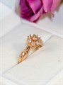 Кольцо из дубайского золота "Зимний цветок" - фото 97456
