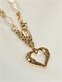 Колье "Сердце с жемчугом" (В10) 14288