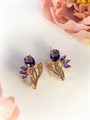 Серьги "Весенний аметист" (Б9) 14330