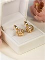 Серьги "Королевский цветок" (В9) 14357