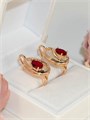 Серьги "Рубиновая песня" (Б2) 12473
